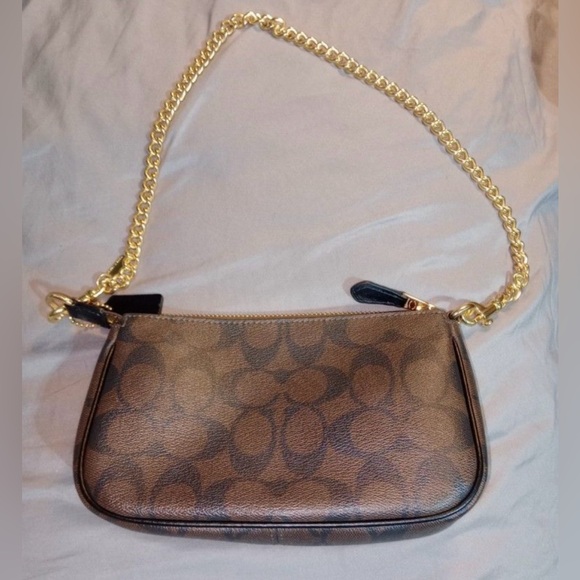 Rare Coach Nolita 19 Purse C3308, beautiful walnut gold with shoulder chain - Picture 4 of 5